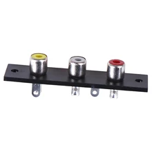 3 Way RCA терминал настенная панель, пластина вход Phono Шасси гнездо Аудио Адаптер 6,6x1,6 см