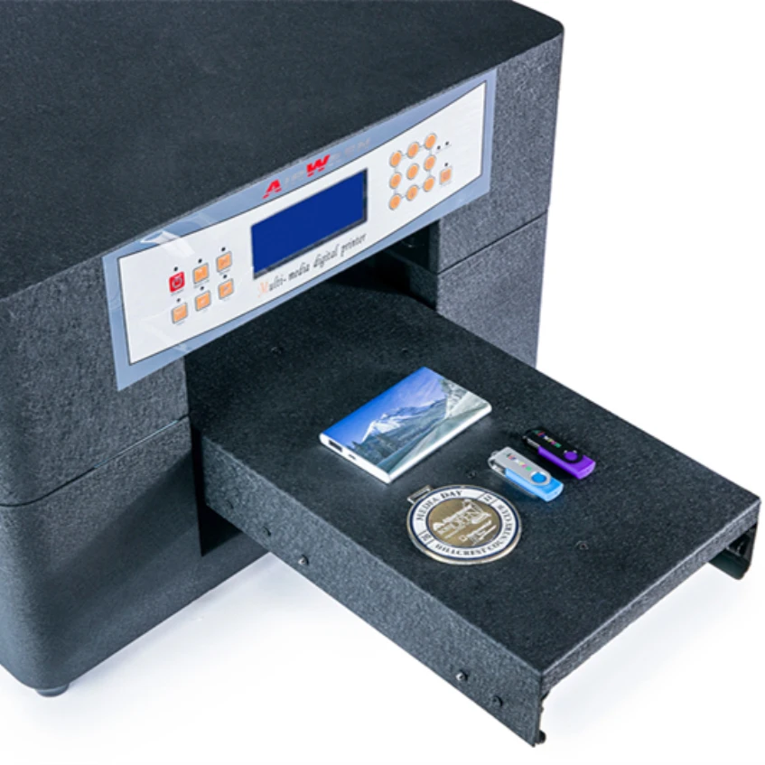  A4 size 3d digital uv flatbed printer cd dvd printing machine