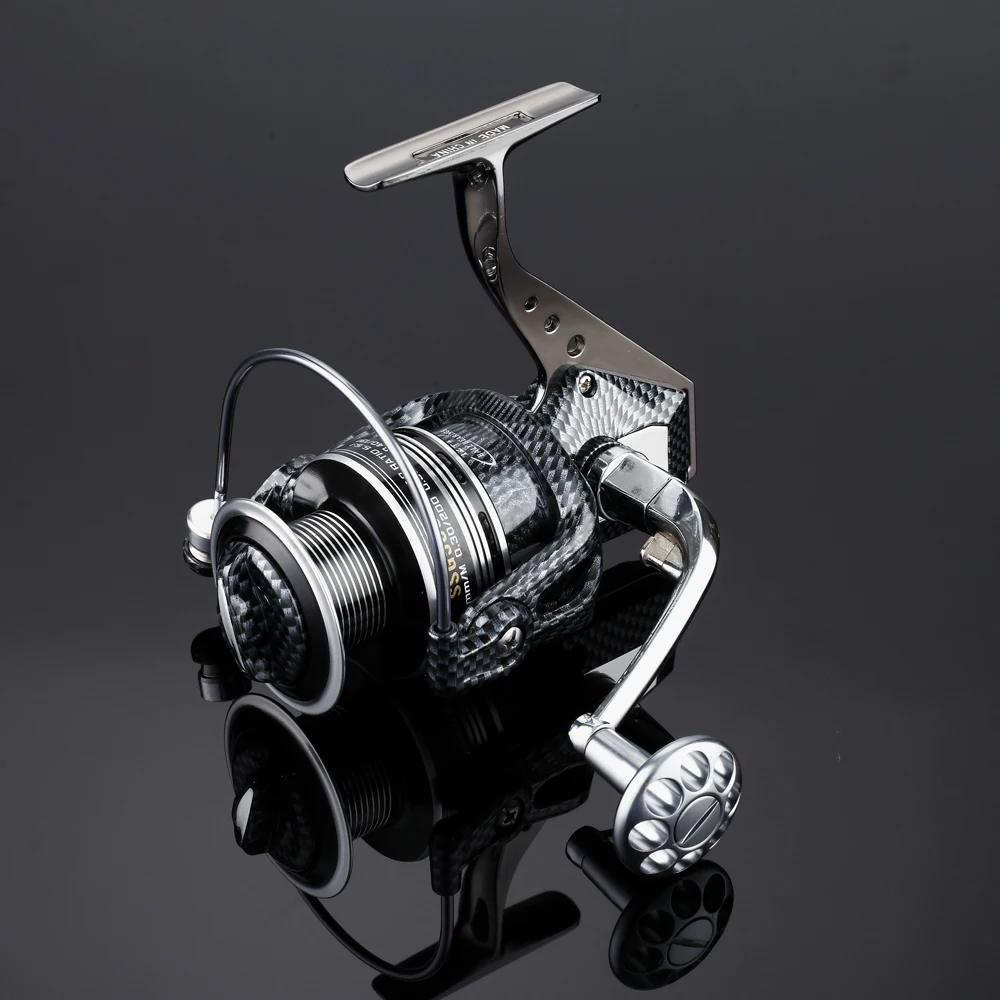 

SALE!!Top quanlity Power Drag 12+1BB Spinning Fishing Reel Carp Ice Fishing Gear 5.5-4.7:1 Real casting pole rock wheel