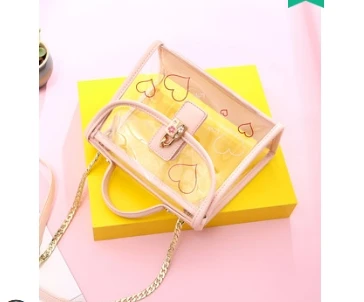 

Princess sweet lolita bag Summer and spring fashion transparent jelly Bag Satchel Mini chain casual shoulder bag women DLM036