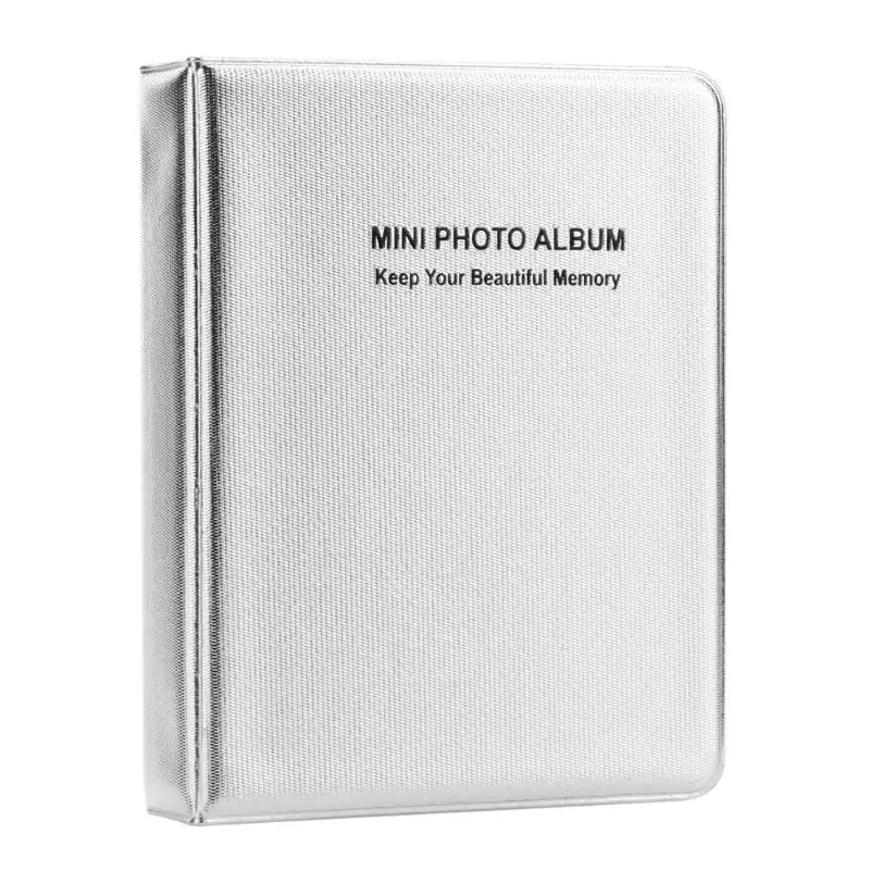 64 кармана складной альбом фото чехол для мини FujiFilm Instax - Цвет: Silver