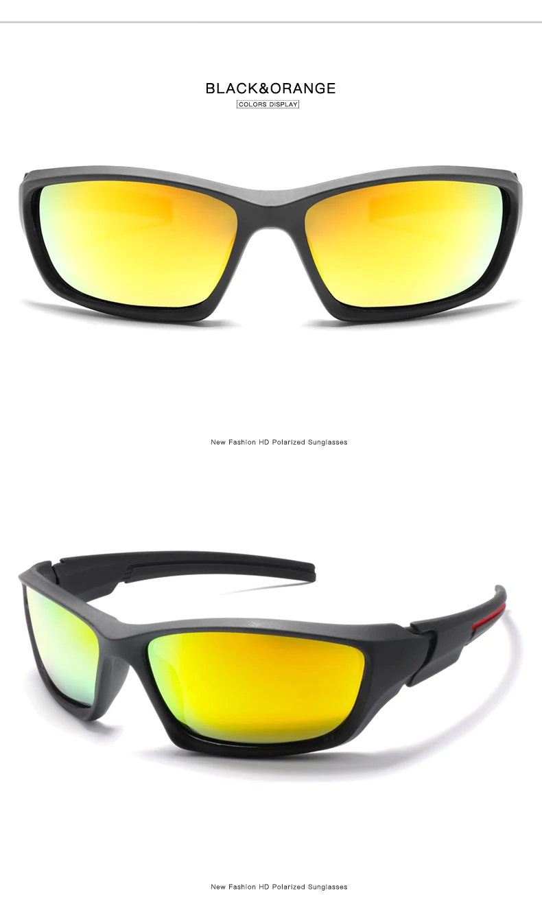 Лидер продаж, женские HD поляризованные солнцезащитные очки, мужские овальные очки ночного видения, черная оправа, солнцезащитные очки, безопасные, для вождения, спортивные, Gafas De Sol 1031 - Цвет линз: Black  Orange