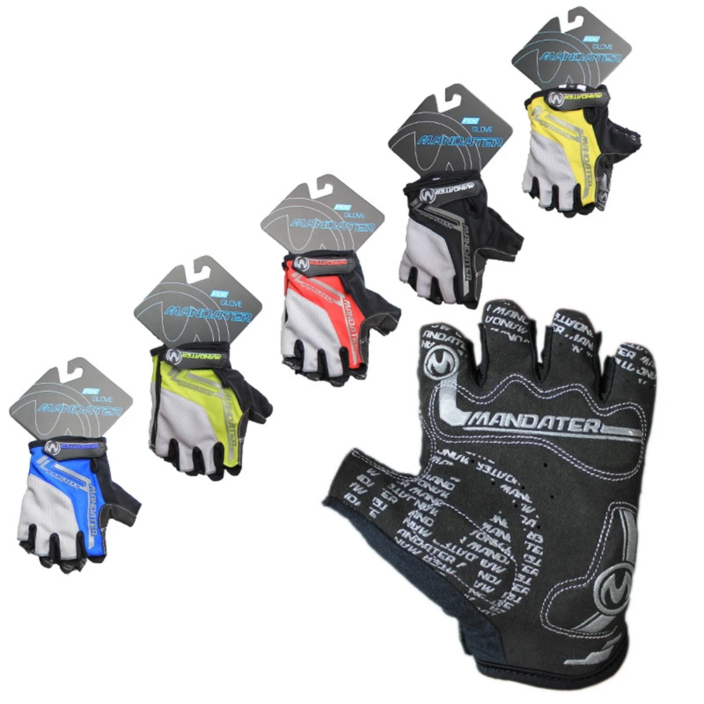 

2019 Mandater Cycling Gloves Bike Bicycle Shockproof Ultra-breathable Half Finger Glove 4 color Size S to XL