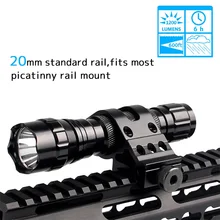 Тактический светодиодный фонарик высокий люмен мышь переключатель хвост 2 зарядное устройство 45 градусов Пикатинни Крепление HT8-0019