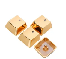 Golden silver Keycaps WASD and direction key for Cherry MX switches and Kaih switches Mechanical Keyboard Metal keycaps