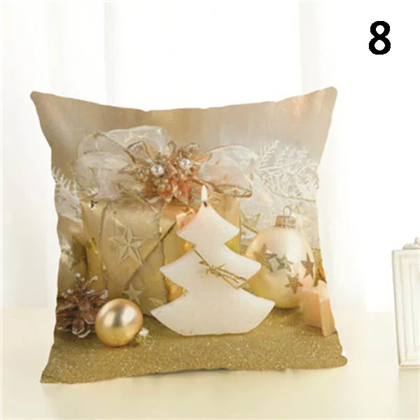 Лидер продаж квадратная Подушка Чехол Рождественский подарок с размером 45*45, накидка для подушки, на Рождество, украшение для дома - Цвет: style 8