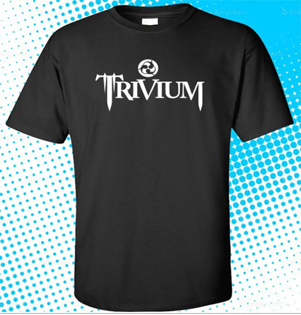 T Shirt sites Short Men Funny Crew Neck New Trivium Heavy Metal Band