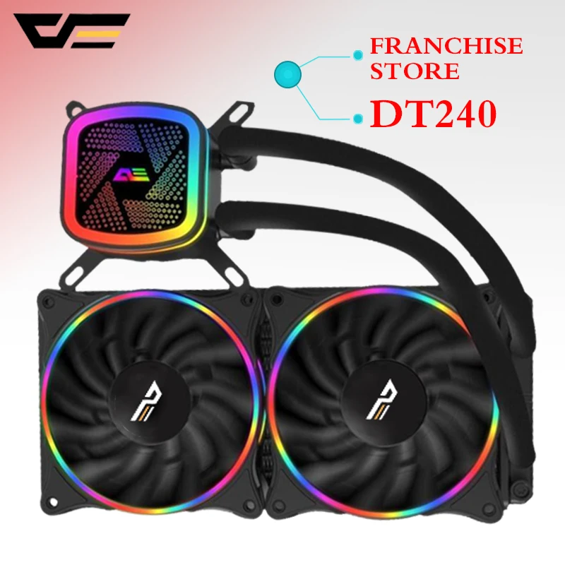 Aigo T240 pc case water cooling RGB computer fan CPU integrated water