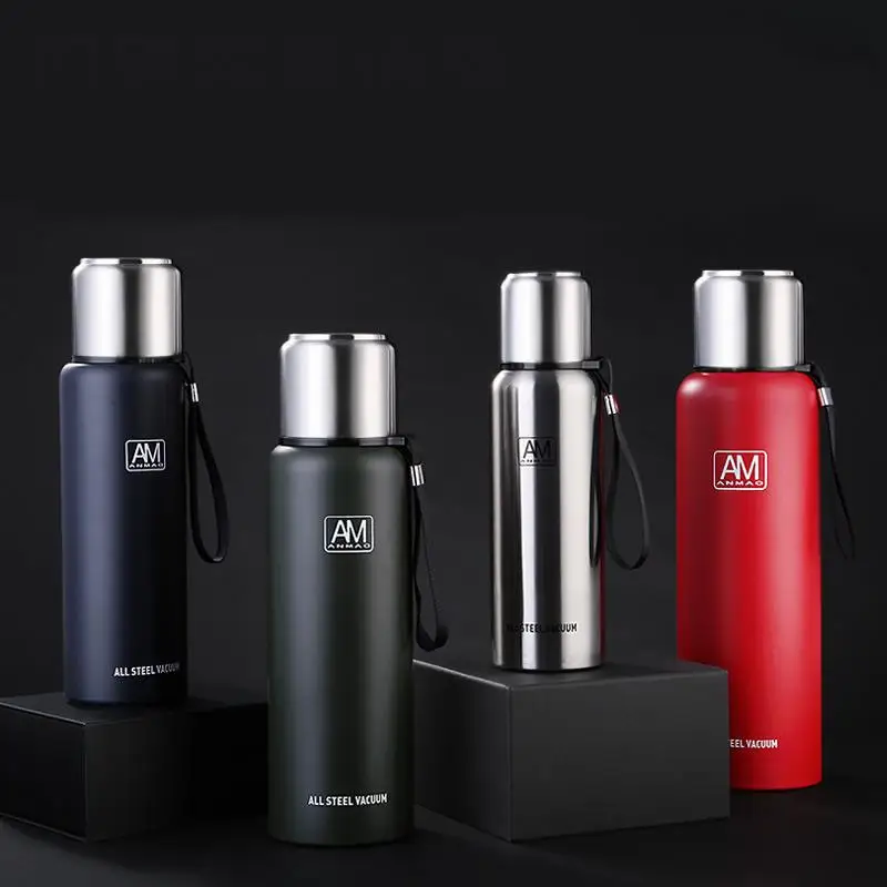 

500/1000/1500ml Outdoor Thermos Portable Large Capacity Insulated Cup Military Style Vacuum Flask Stainless Steel Vacuum Bottle
