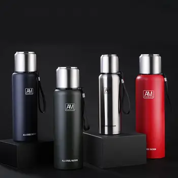 

500/1000/1500ml Outdoor Thermos Portable Large Capacity Insulated Cup Military Style Vacuum Flask Stainless Steel Vacuum Bottle