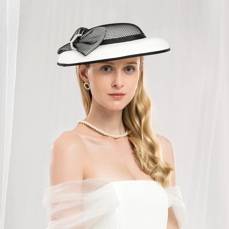 

Female Fedoras Hat Early Spring New British Net Elegant Hats Women Formal Occasion Church Wedding Banquet Fashion Lady Cap H221