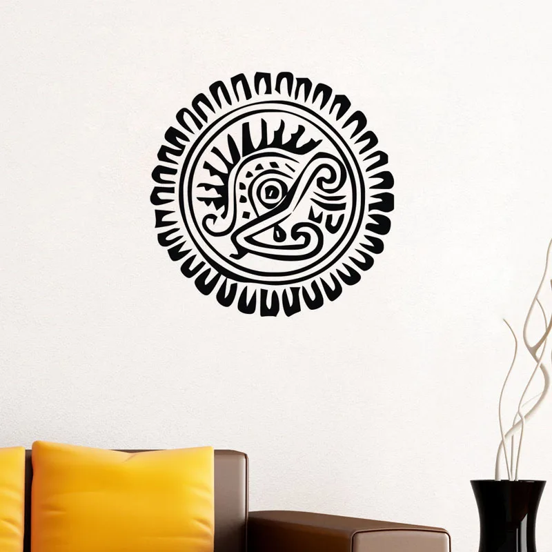 

Aztec Sunflower Wall Stickers Home Decor Living Room The Eye Of Horus Wall Decals Vinyl Art Murals For Office Decoration