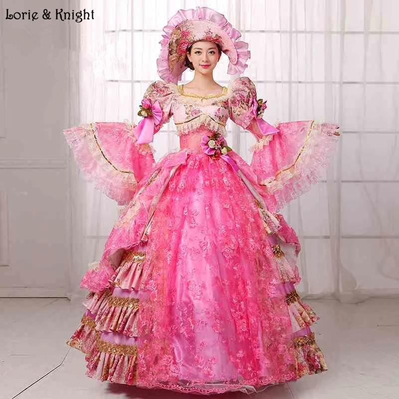 シシー マリー アントワネットドレスに触発ロイヤルボールガウン大人プリンセス仮装仮装夜会服ピンク Marie Antoinette Dress Ball Gowngowns Pink Aliexpress