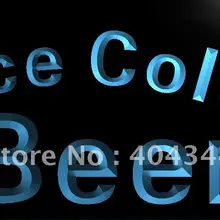 LB857-Ледяное Пиво Бар паба клуб светодиодный неоновый свет знак