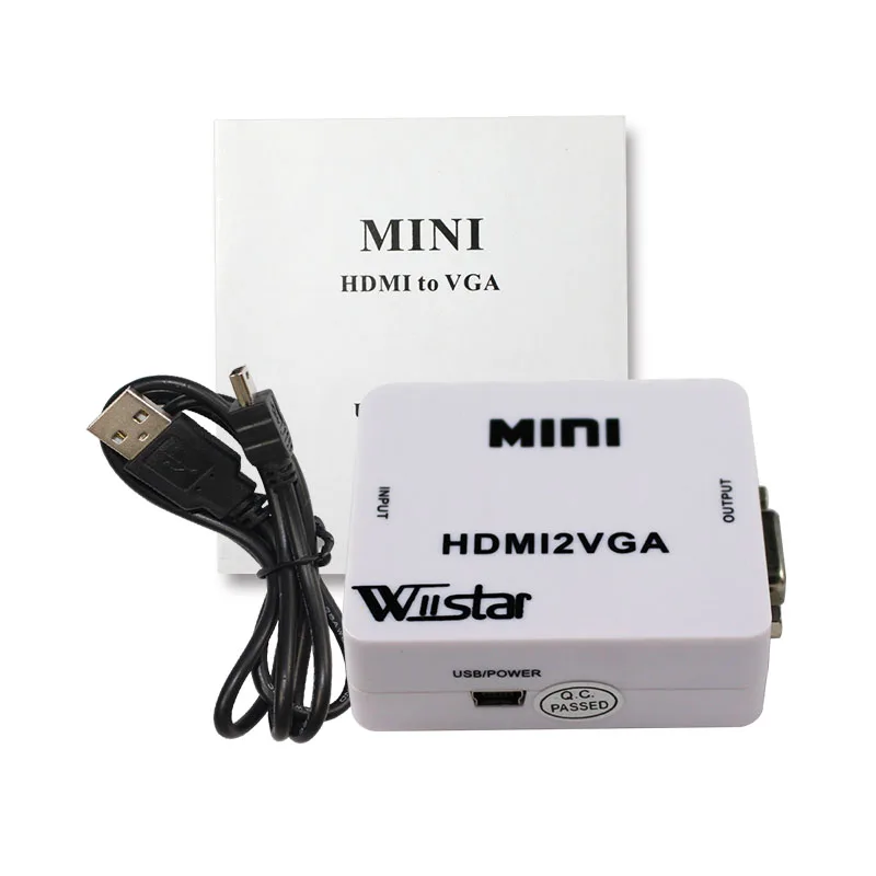 1080 p 60 Гц Mini Hdmi конвертер Vga для Xbox Dvd Кабо встроенный Hdmi2Vga разъем Переходники Hdmi-Vga