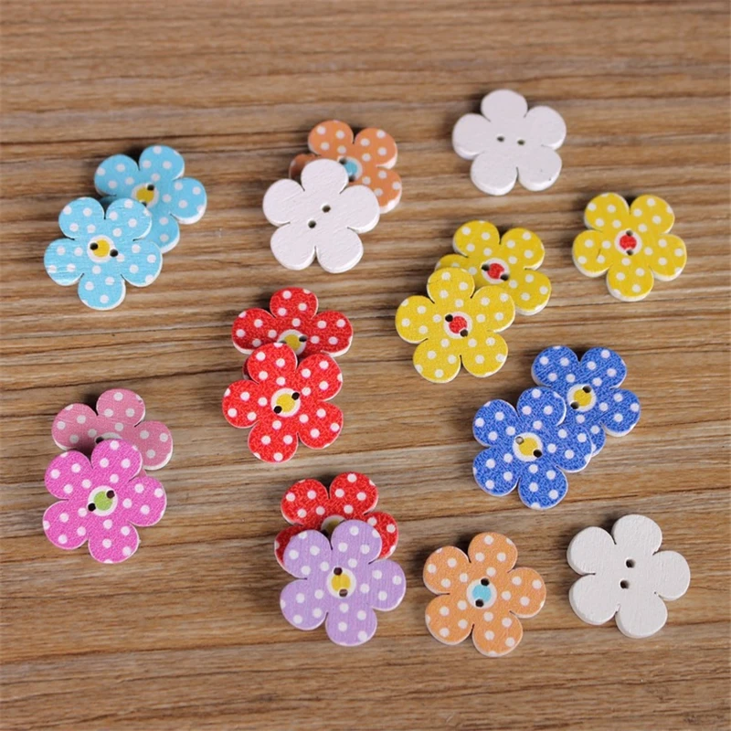 50Pcs-lot-Wooden-Buttons-2-Holes-Mixed-Wood-Sewing-Buttons-15MM-Flower-Shaped-Buttons-Crafts-Sewing (4)