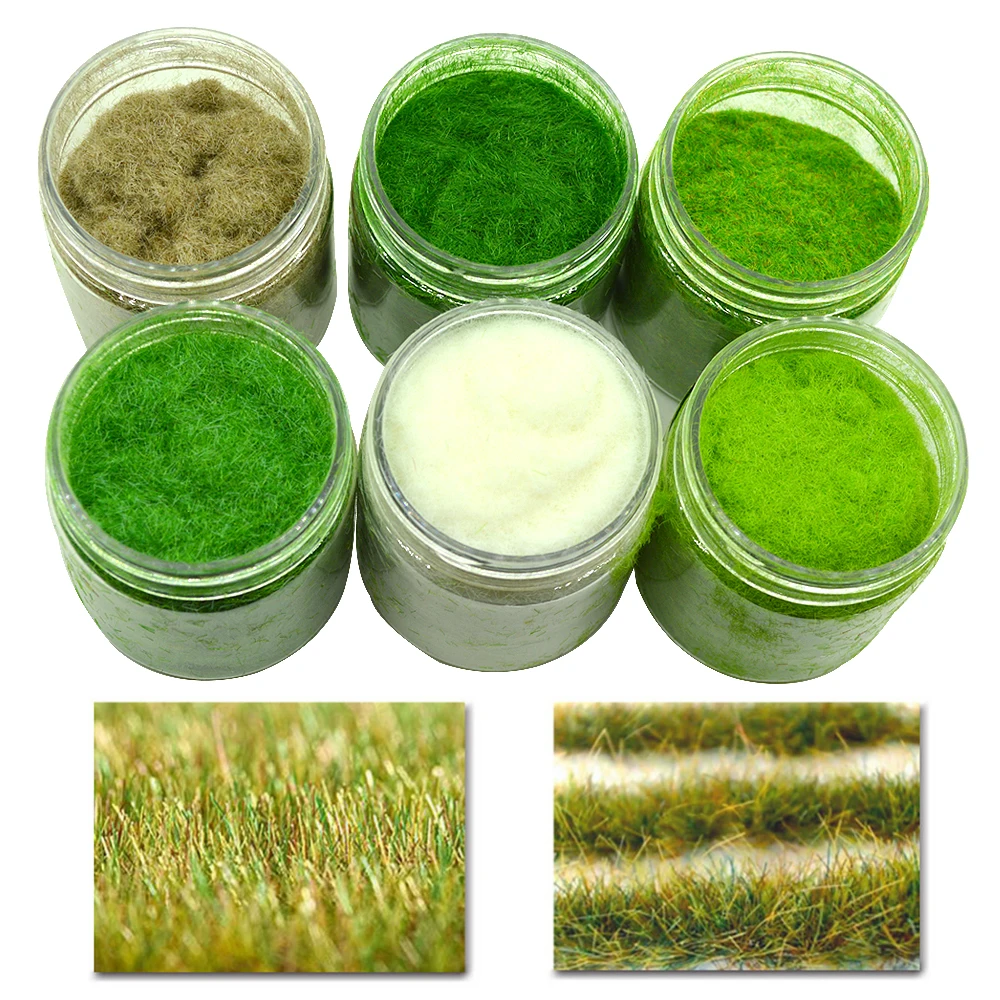 Grass powder turf flocking nylon toy model scene making 60g six color / monochrome diorama sand table green simulation plant|model building materials|model buildinggrass powder - AliExpress