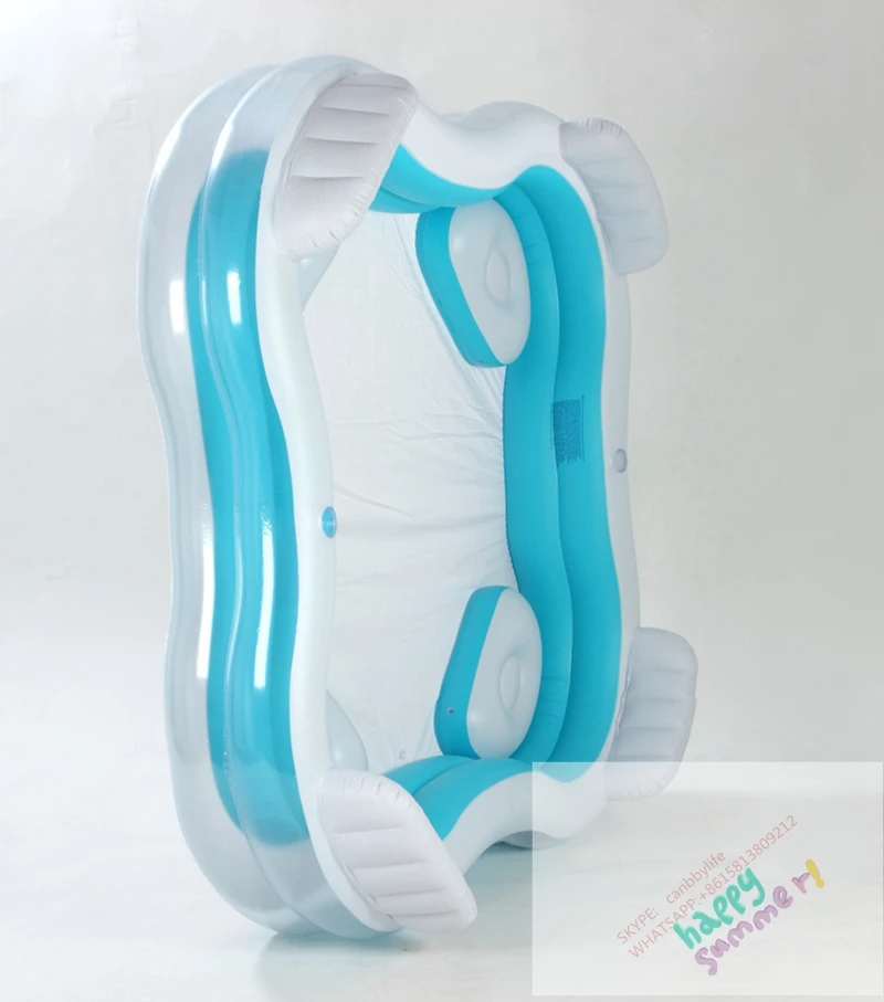 pool with backrest