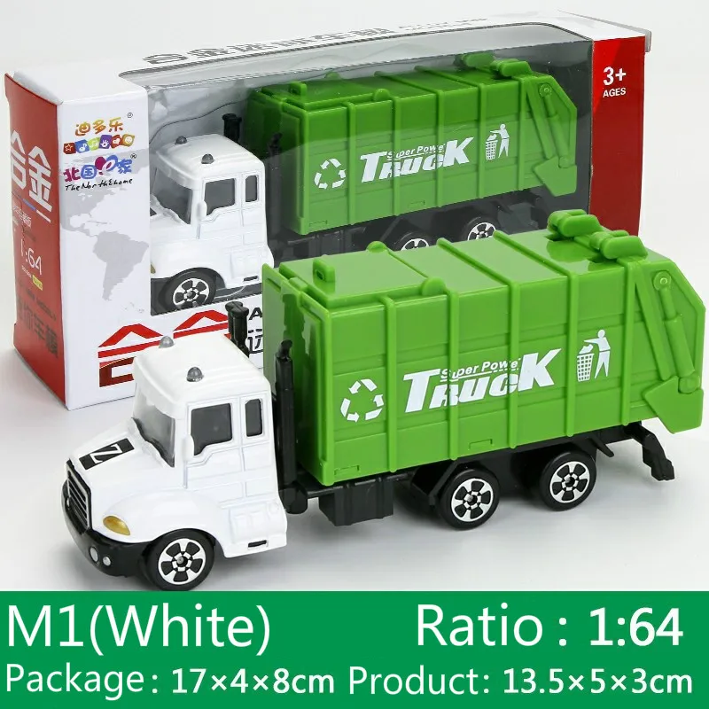 1PCS Mini Toy Vehicle Model Alloy Diecast Engineering Construction Fire Truck Ambulance Transport Car Educational Children Gifts