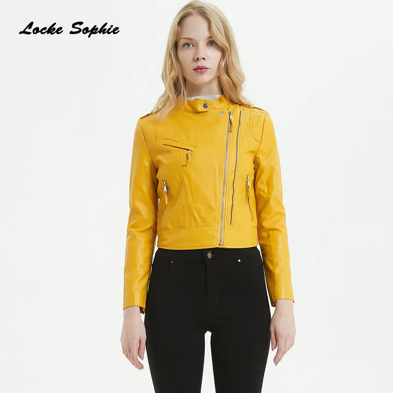 Women's Plus size short jacket blazers 2019 Autumn PU leather zipper Splicing faux fur Jacket ladies Skinny locomotive blazers