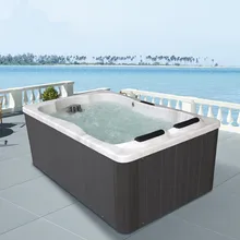 Роскошный специальный дизайн 1,75 м открытый джакузи массажная ванна 2 Человека Гидромассажные Ванны спа гидромассажная Ванна M-3374