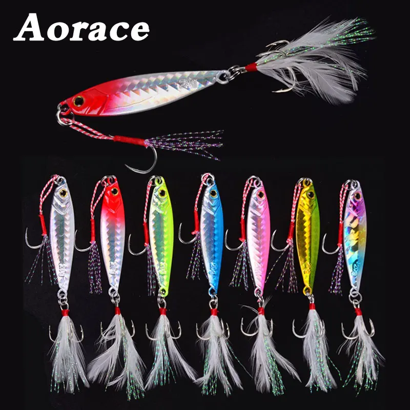 1pcs 20G//5.8CM Metal Lead Fish Jig Fishing Lure Spoon Wobbler Bait Jigging