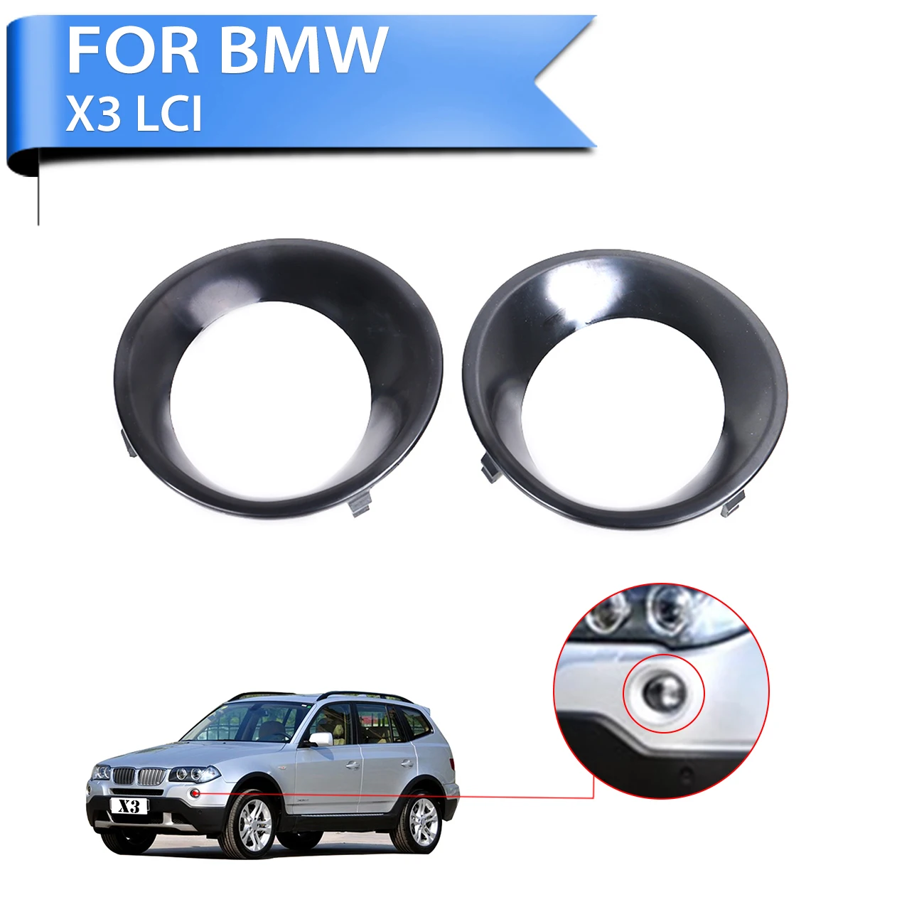1 пара передние противотуманные фасветильник для BMW X3 E83 LCI 2007 2010|grille grill|grill for bmwgrill