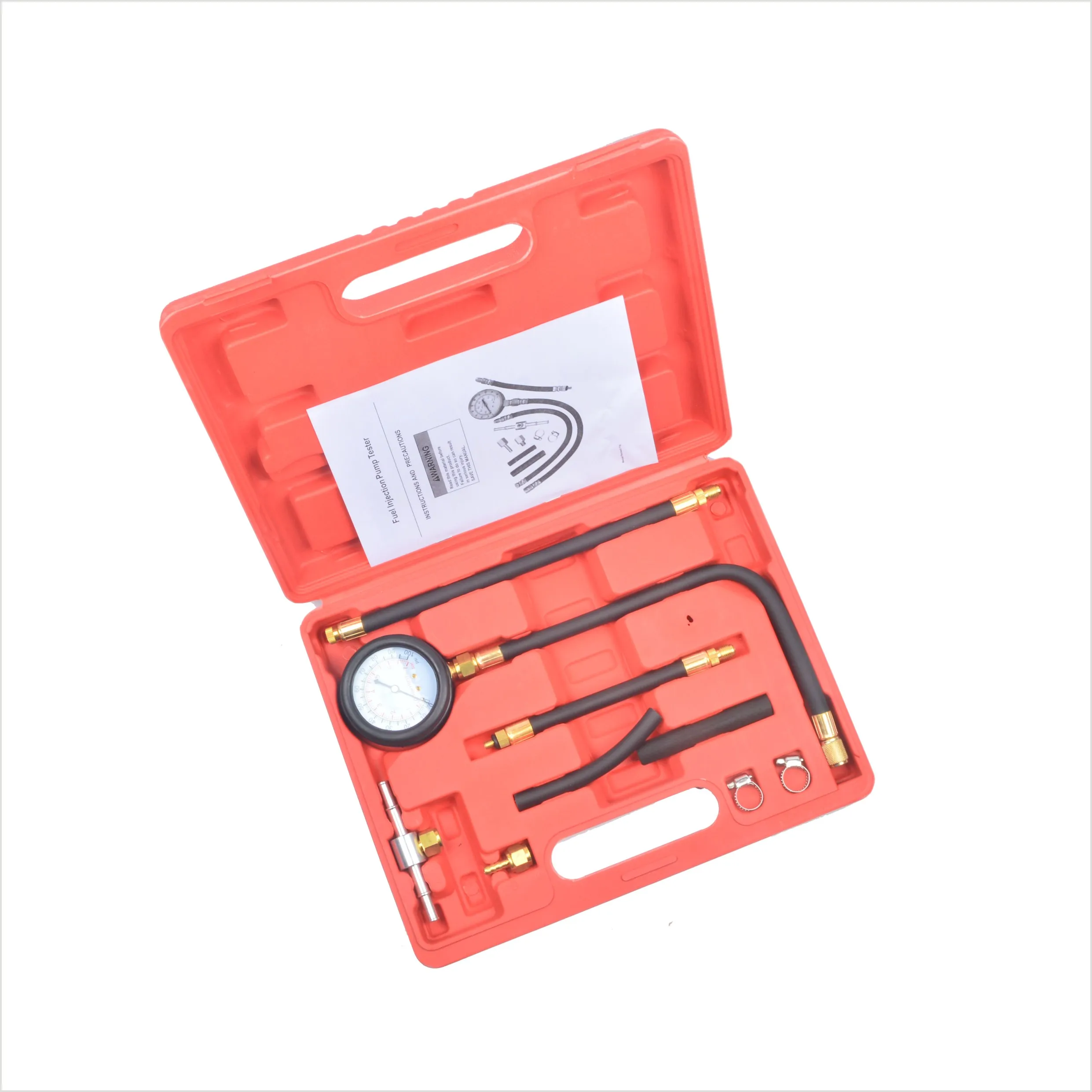 

Fuel Injection Compression Gauge of Petrol Gasoline Pressure Tester Kit for Motor Auto 0-100 PSI