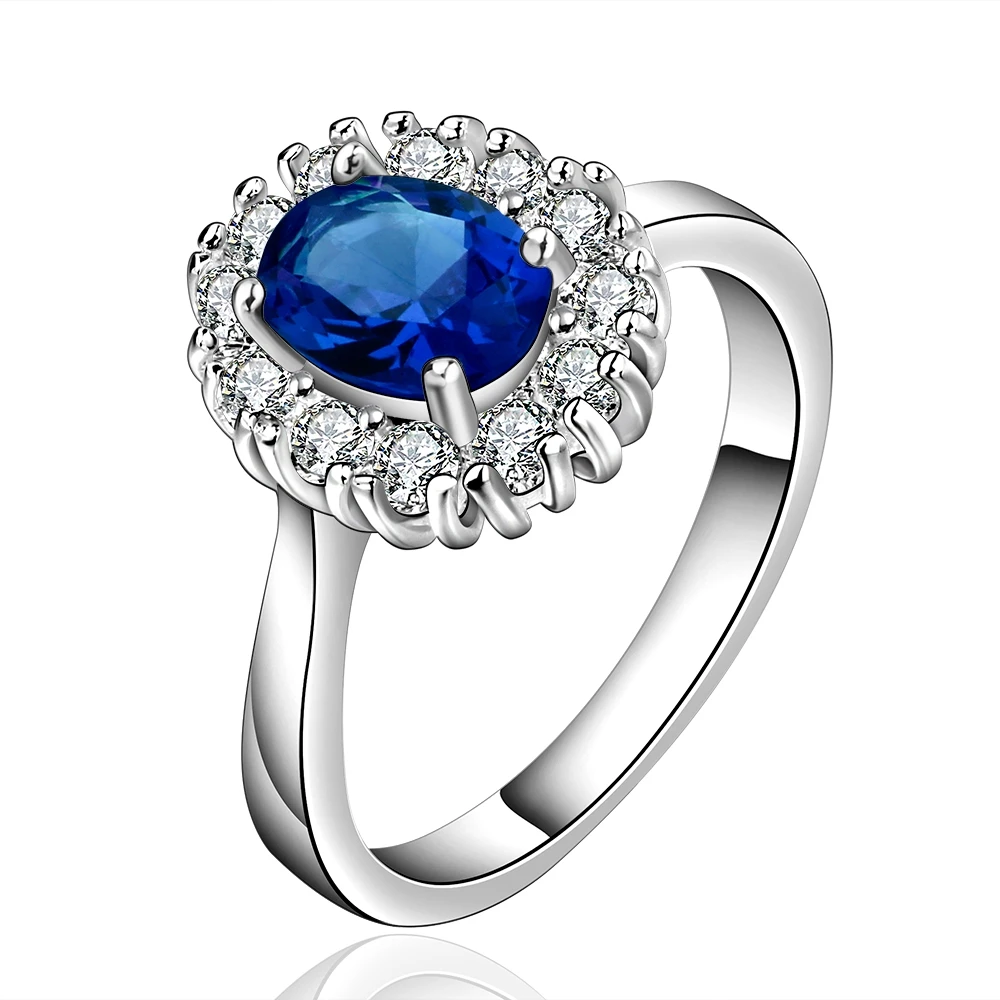 Kate Princess Diana William 2.5ct Blue Sapphire Engagement