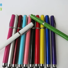 1000 шт/ло t2-in-1-Ball-Point-Capacitive-Screen-Stylus-Touch-Pen-For-IPhone-5-4-IPad-Samsung
