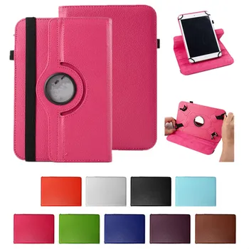

360 Degree Rotating for 10.1 Inch Tablet Samsung Galaxy Note 10.1 2014 P600 Universal PU Leather Cover Case NO CAMERA HOLE +Pen