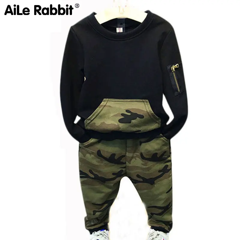 Детский Камуфляжный костюм для мальчиков и девочек AiLe Rabbit осенняя рубашка с