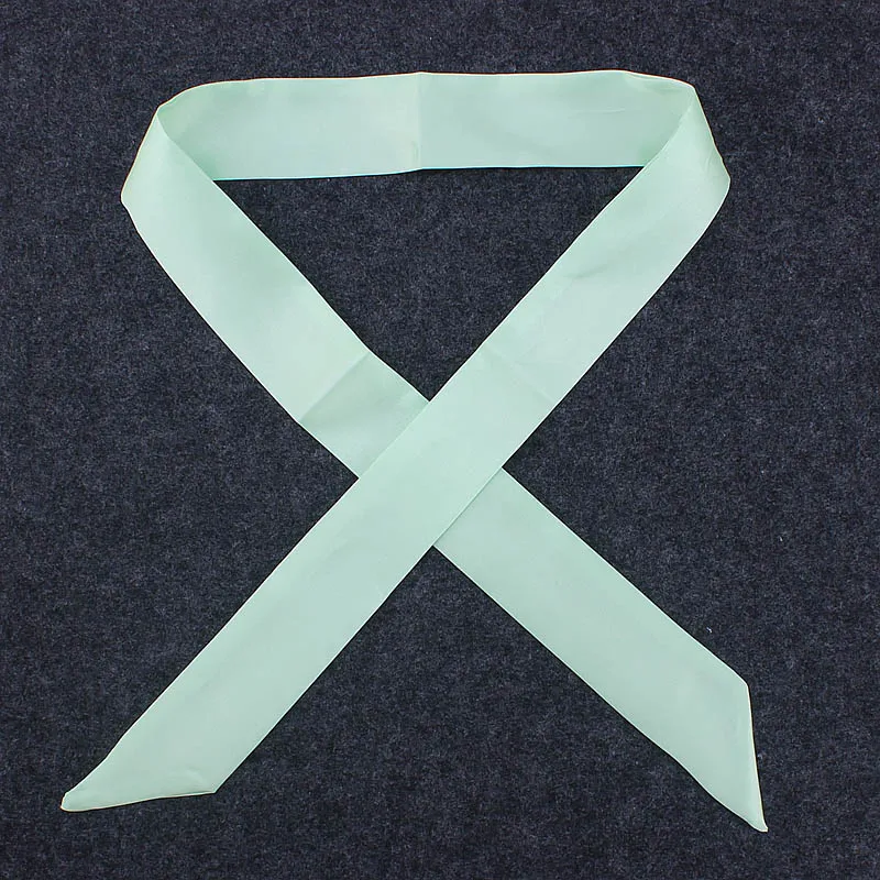 D89 Mint Green 30 цветов, женский шарф, модный однотонный шарф, узкая маленькая лента на голову, шарф с ручкой для волос, роскошный брендовый декоративный галстук - Цвет: D89 Mint Green