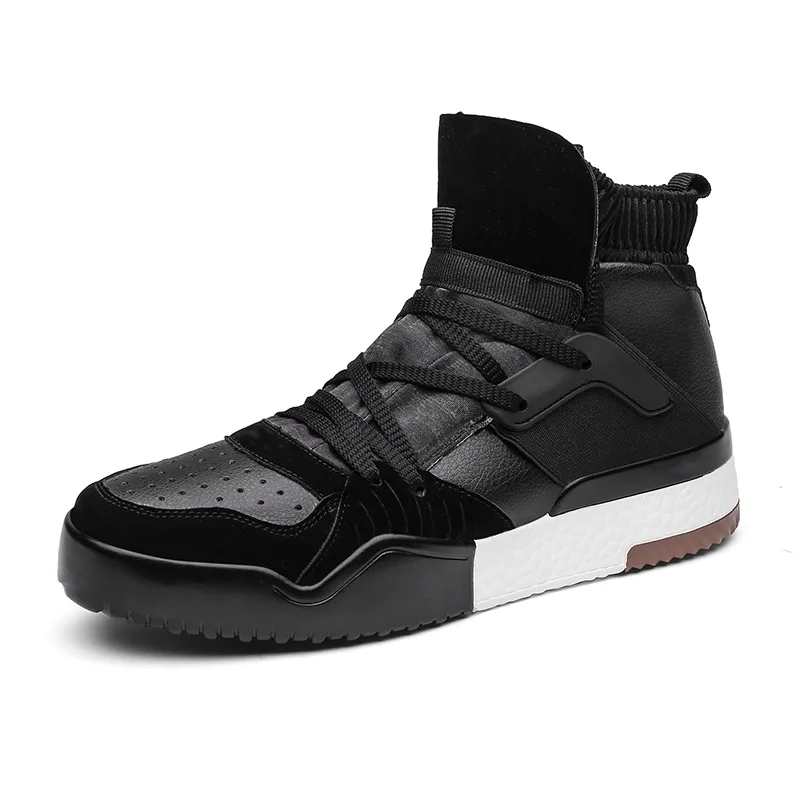 

Sneakers 2018 new style breathable PU high running shoes outdoor fitness training anti skid lightweight balance men's shoes