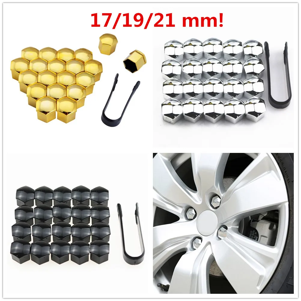 

20Pcs Car Wheel Nut Caps Auto Hub Screw Cover 17/19/21 mm Bolt Rims Exterior Decoration Special Socket Protection Dust Proof