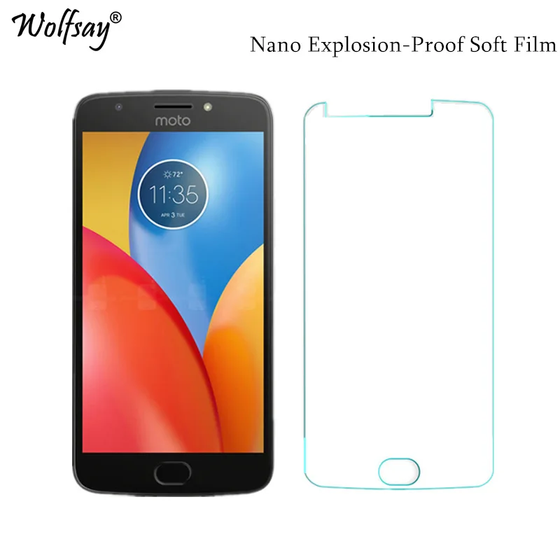 

2PCS Soft TPU Full Coverage Screen Protector For Motorola Moto E4 Nano Film Foil For Motorola Moto E4 Film ( Not Glass ) Wolfsay