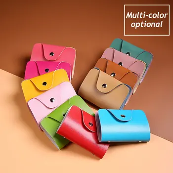 

High Quality Simple Men Women's Wallet Leather Visiting Cards Credit Card Holder Case Wallet Business Card Package Handbags