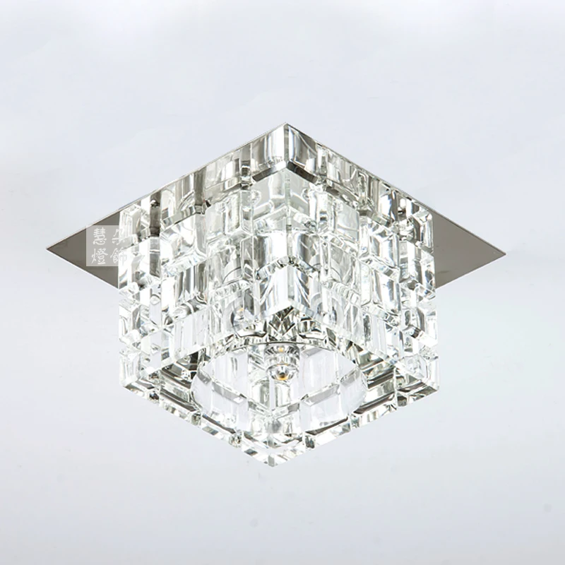 Modern Brief G4 Square Crystal Ceiling Lamp home deco ...
