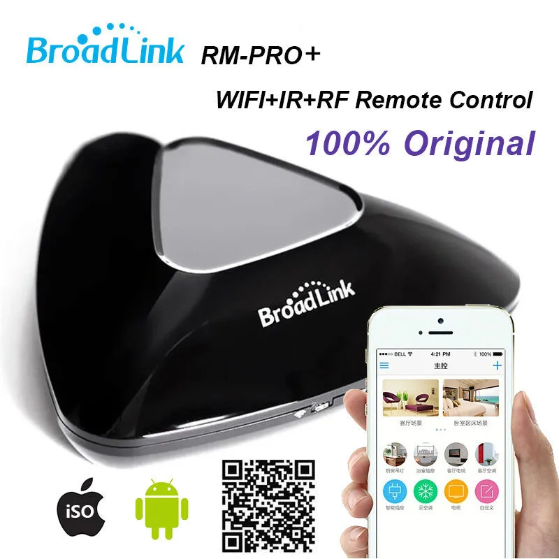 

Broadlink RM3 PRO+ Smart Home Wireless Remote Controller, Support IOS/Android, Wifi IR/RF Intelligent for Remote Control Switch