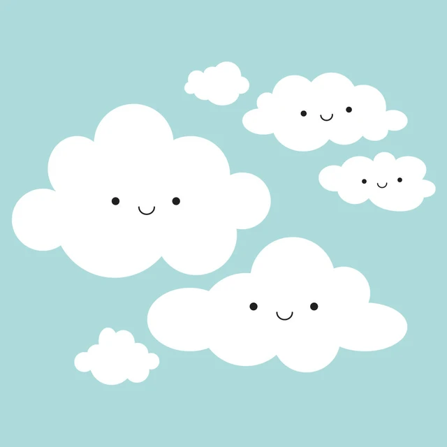 Cute Clouds With Faces