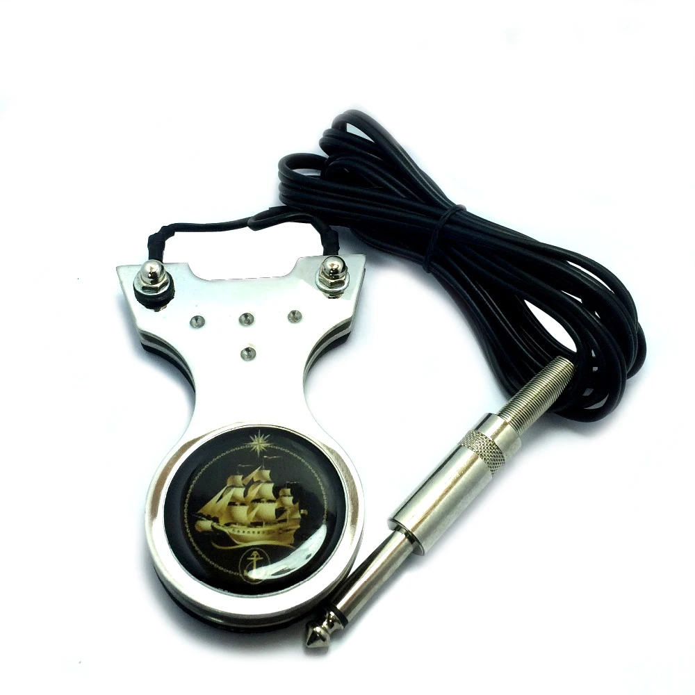 

Free Shipping BJT New Stainless Steel Tattoo Foot Pedal footswitch Machine Power supply