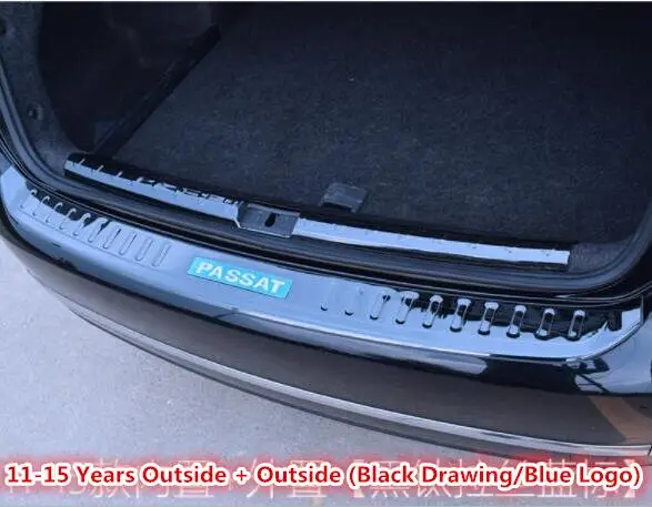 For Volkswagen Passat Modified Interior Decoration Back Guard Panel Passat Modified Tail Door Scraper Guard Panel