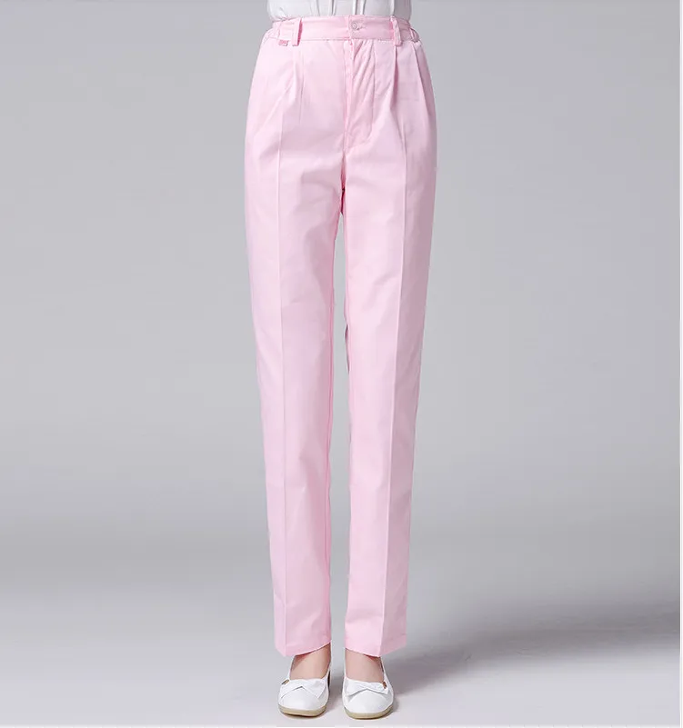 Medical uniformes hospital Nurse Pants belt Doctors Work Pants Medical Trousers Female 100% Cotton Wearable and Pilling