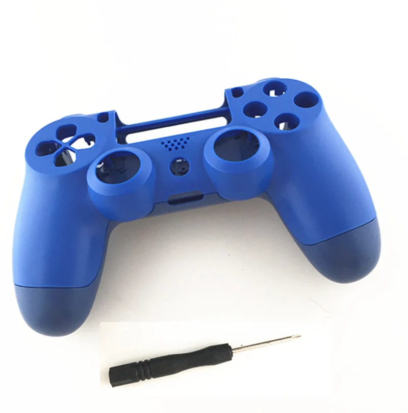 PS4 Pro PS4 4,0 V2 матовый корпус Корпус Передняя Задняя крышка чехол для Playstation 4 Pro Dualshock 4 Pro контроллер JDS040 JDM040 - Цвет: Blue