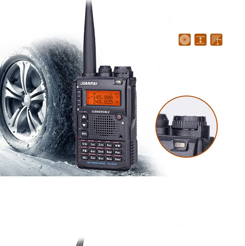 UV-8DR портативная рация 136-174/400-520 мГц DMR цифровой пожарных рации для охоты 10 км