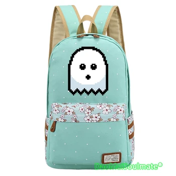 

Halloween Cartoon Ghost Girls School Bags Women Shoulder Canvas Bags Student Laptop Backpacks Schoolbag Specter Woman Backpack