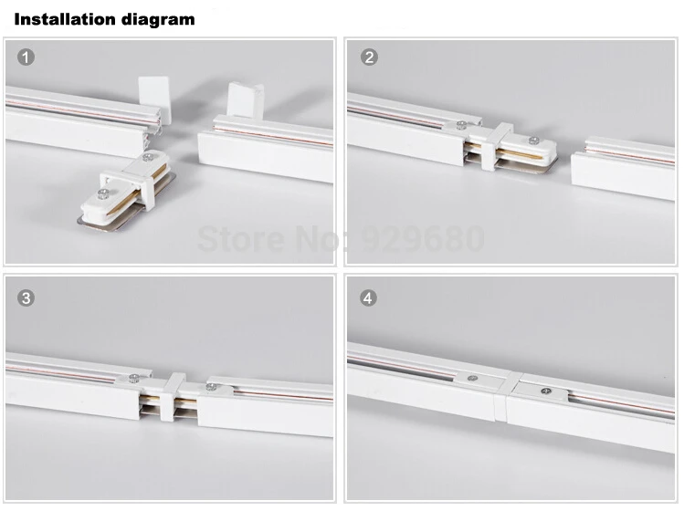 1 м светодиодный светильник на рельсах или разъемах, светильник на рельсах, светильник на рельсах, Универсальные рельсы
