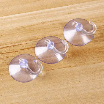

5PCS/10PCS Wall Glass Hooks Hangers Suction Cups Sucker Robe Hook Transparent Home Hotel Bathroom Kitchen Supplies Storage Tools