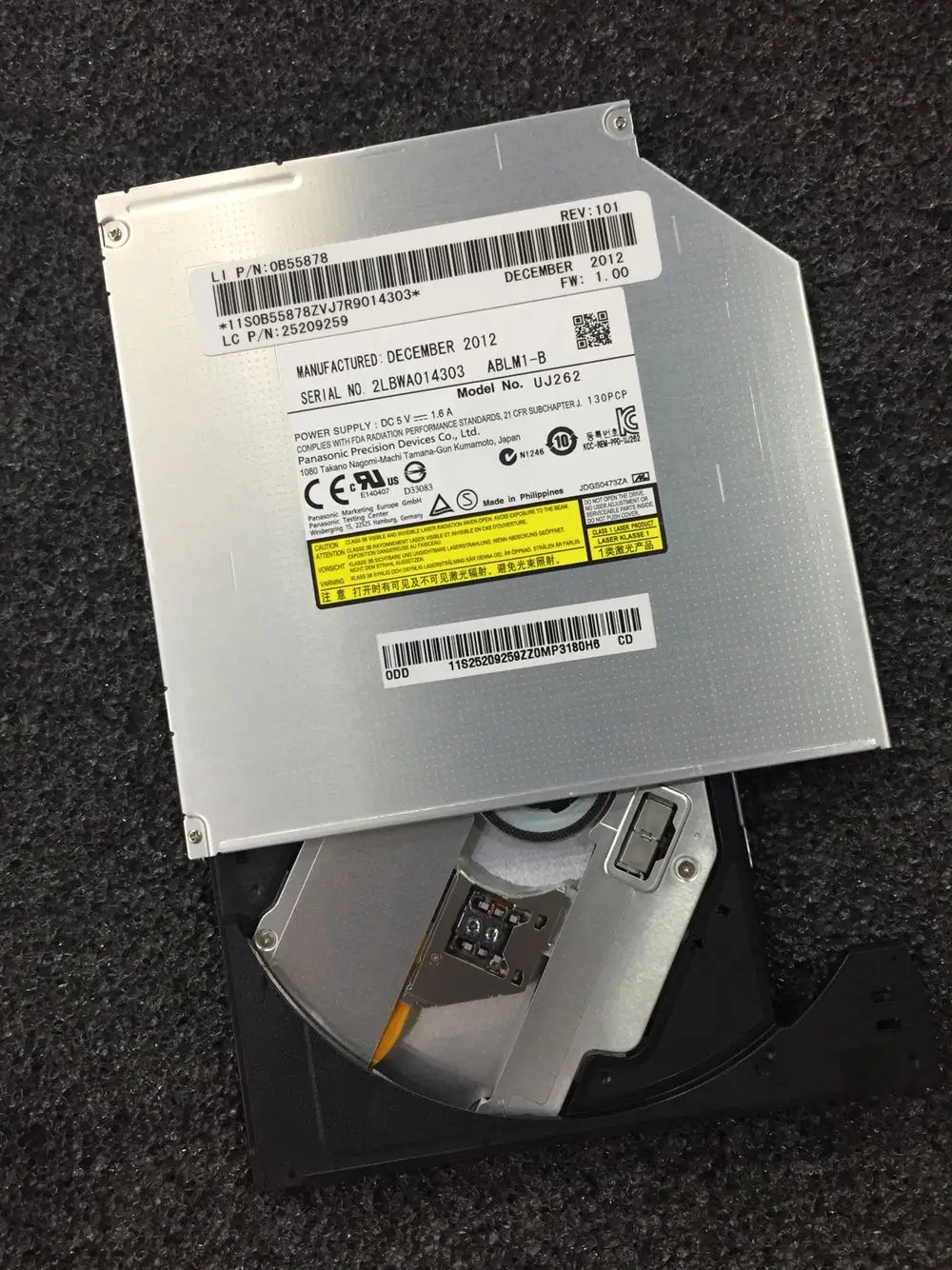 Оригинальный ультратонкий оптический диск для Panasonic UJ252 UJ262 UJ272 BD RE drive SATA 9 5 мм 3D Blu