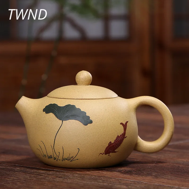 

200ML yixing tea pot chinese kung fu zisha tea pot with gift box ore kettle suit Tie Guanyin black puer tea